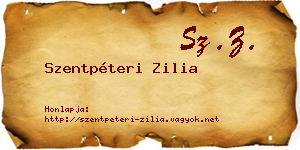Szentpéteri Zilia névjegykártya